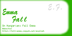 emma fall business card